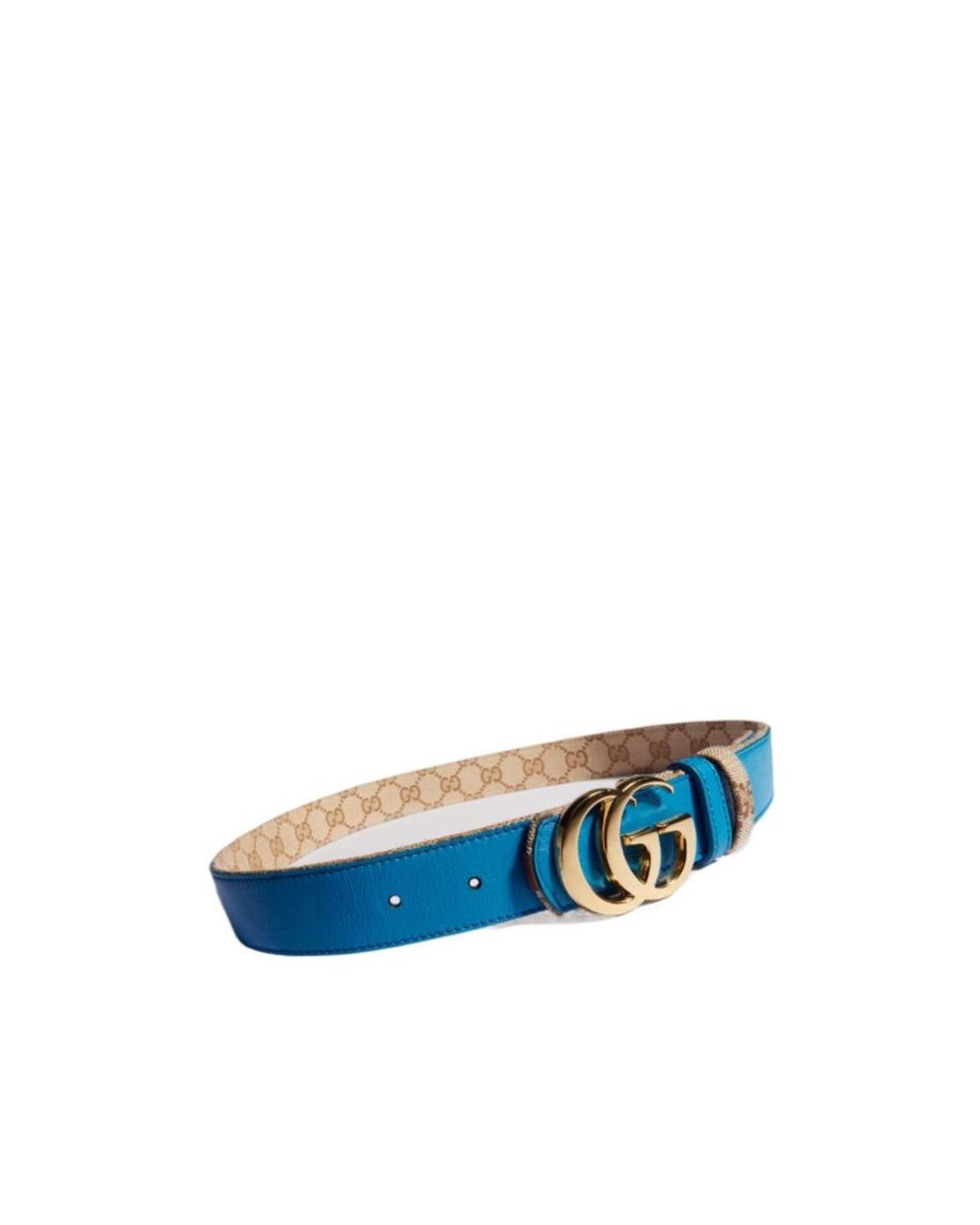 Gucci Blue Reversible Gg Marmont Belt