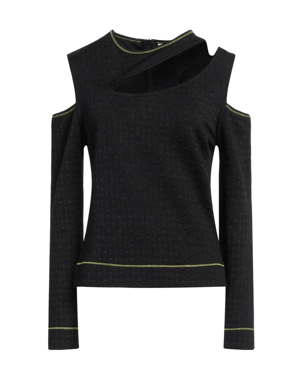 Ganni Black Crew-Neck Knitted Top