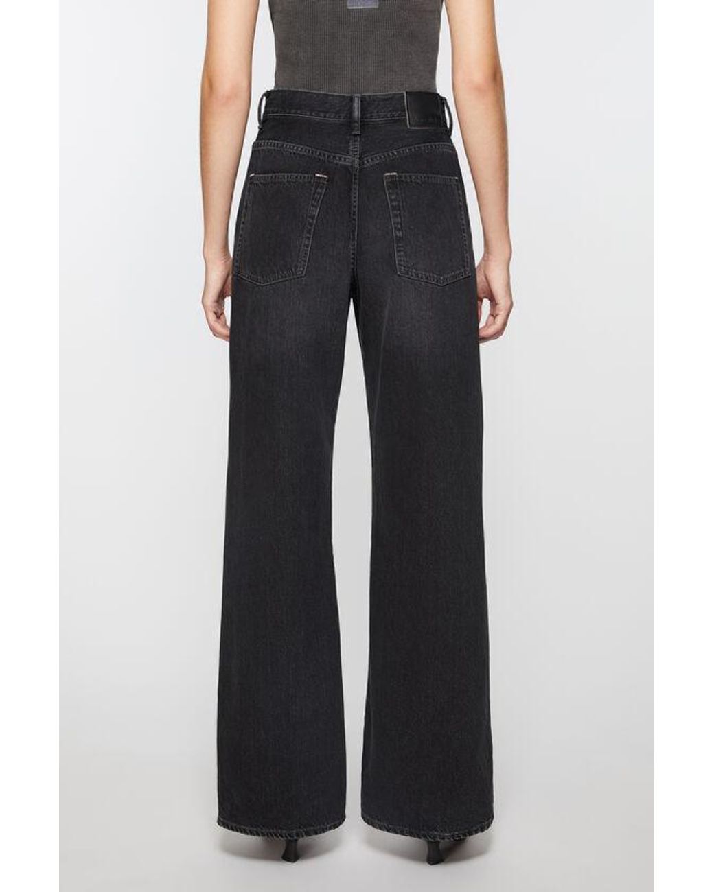 Acne Blue Relaxed Fit Flared Jeans