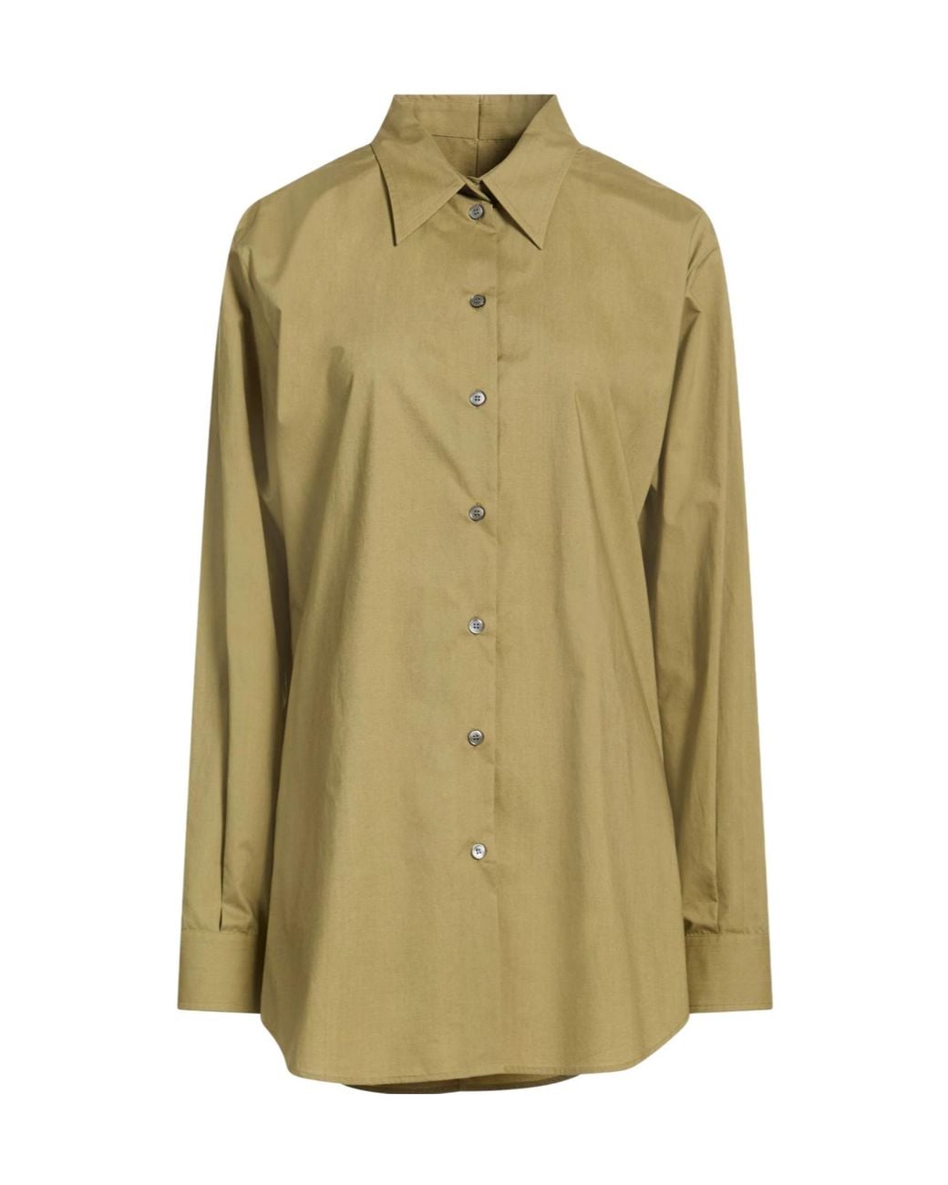 MM6 by Maison Margiela Green Minimal Solidcolor Longsleeve Shirt