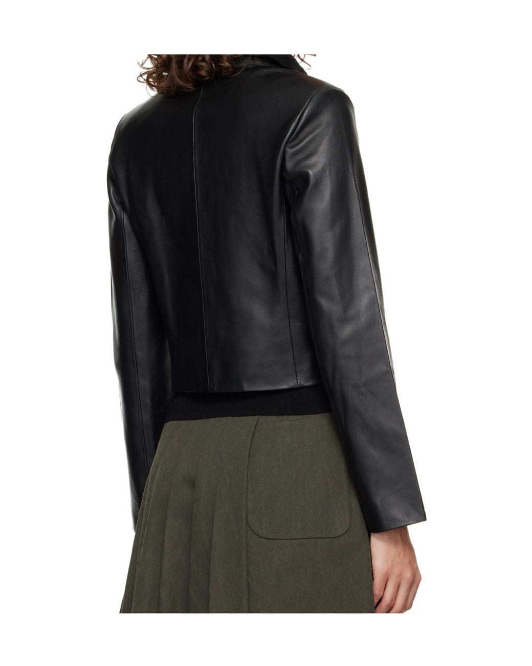 Nour Hammour Black Bleeker Leather Jacket