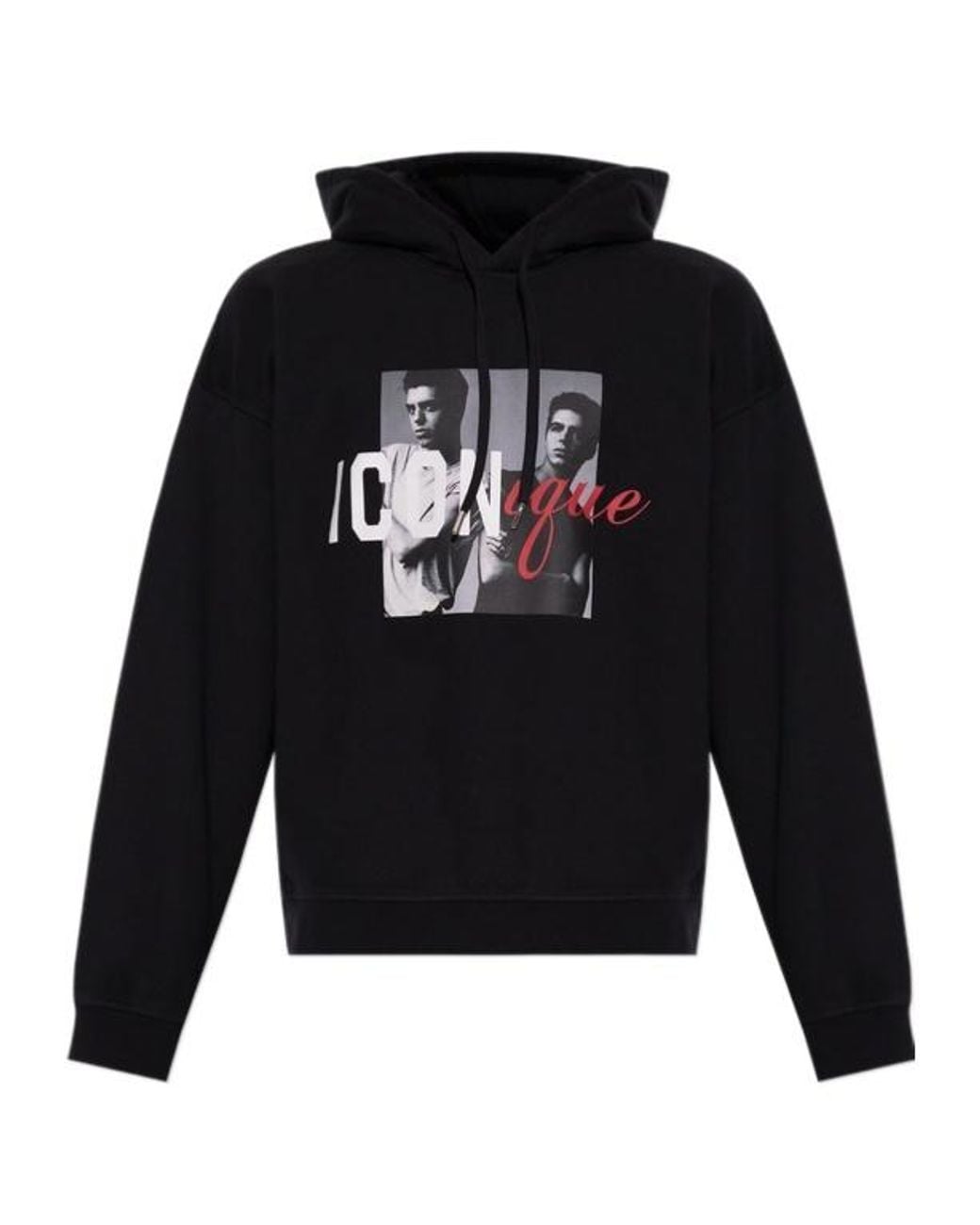 DSquared² Blue Icon Photographic Print Hoodie for men
