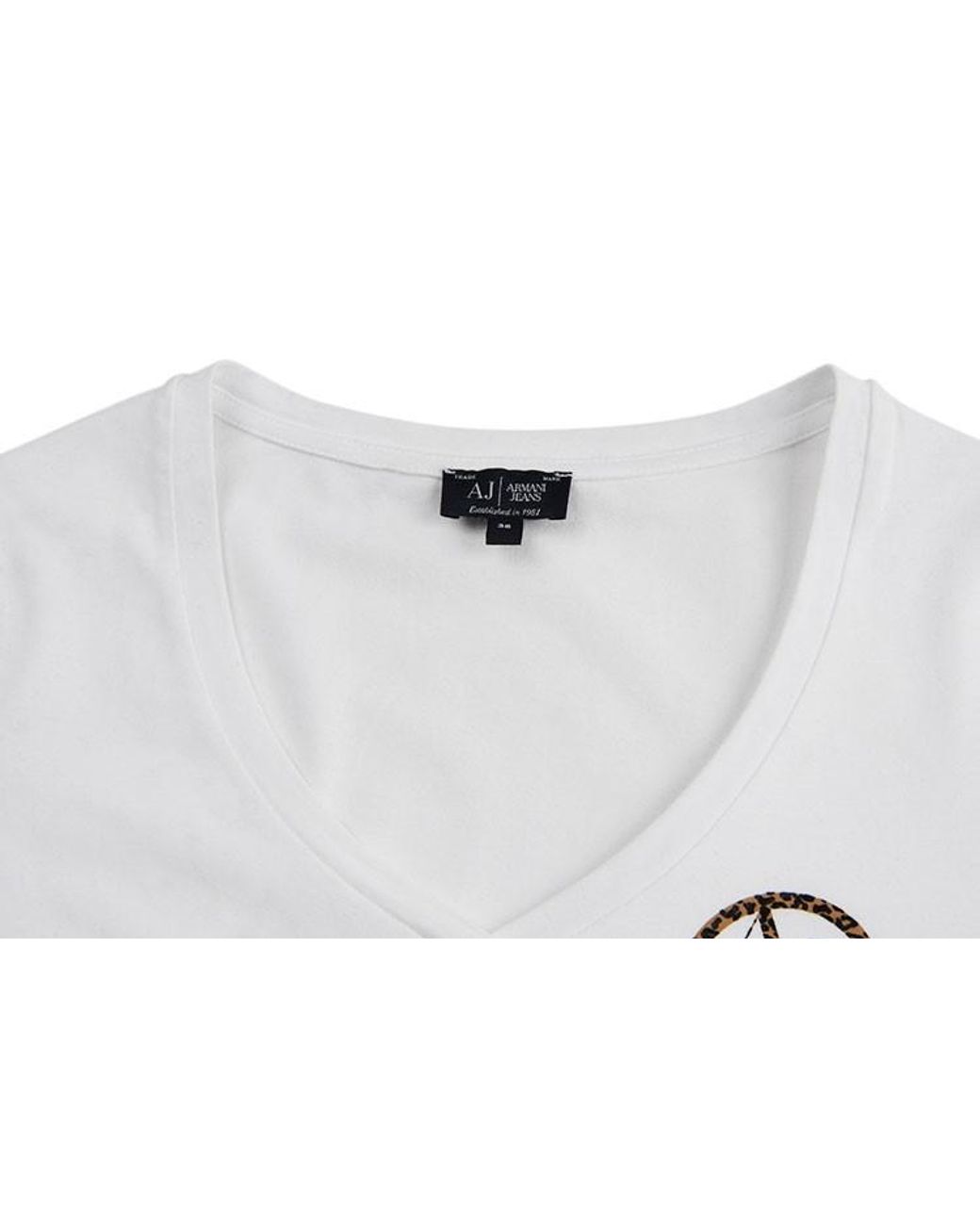 Armani Jeans White Logo Detail T-Shirt