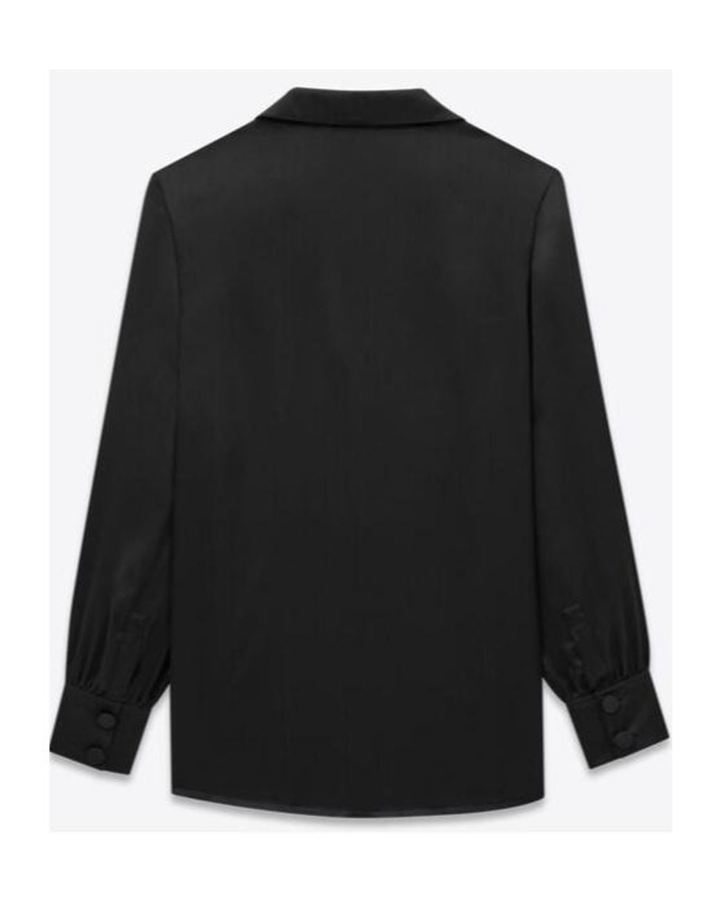 Saint Laurent Black Buttoned Long-Sleeved Pajama Shirt