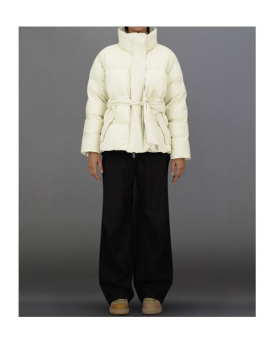 Herno White Laminar Belted Puffer Jacket
