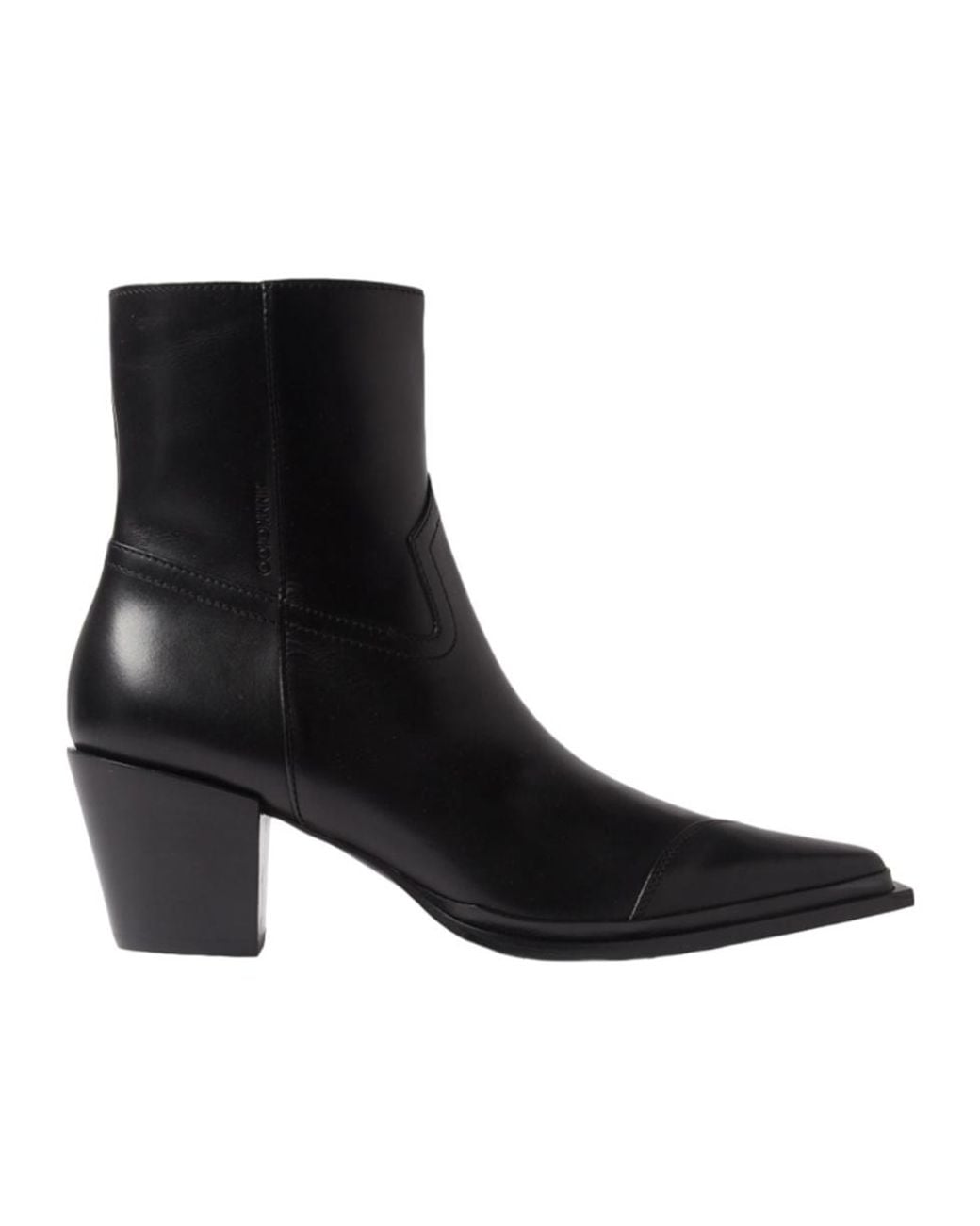 Jimmy Choo Black Cece 60 Leather Ankle Boots