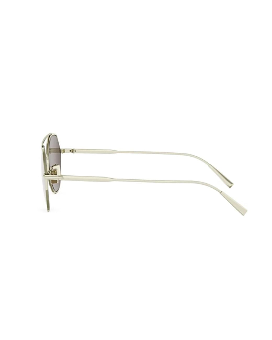 Dior Metallic Eyewear Round Frame Sunglasses for men