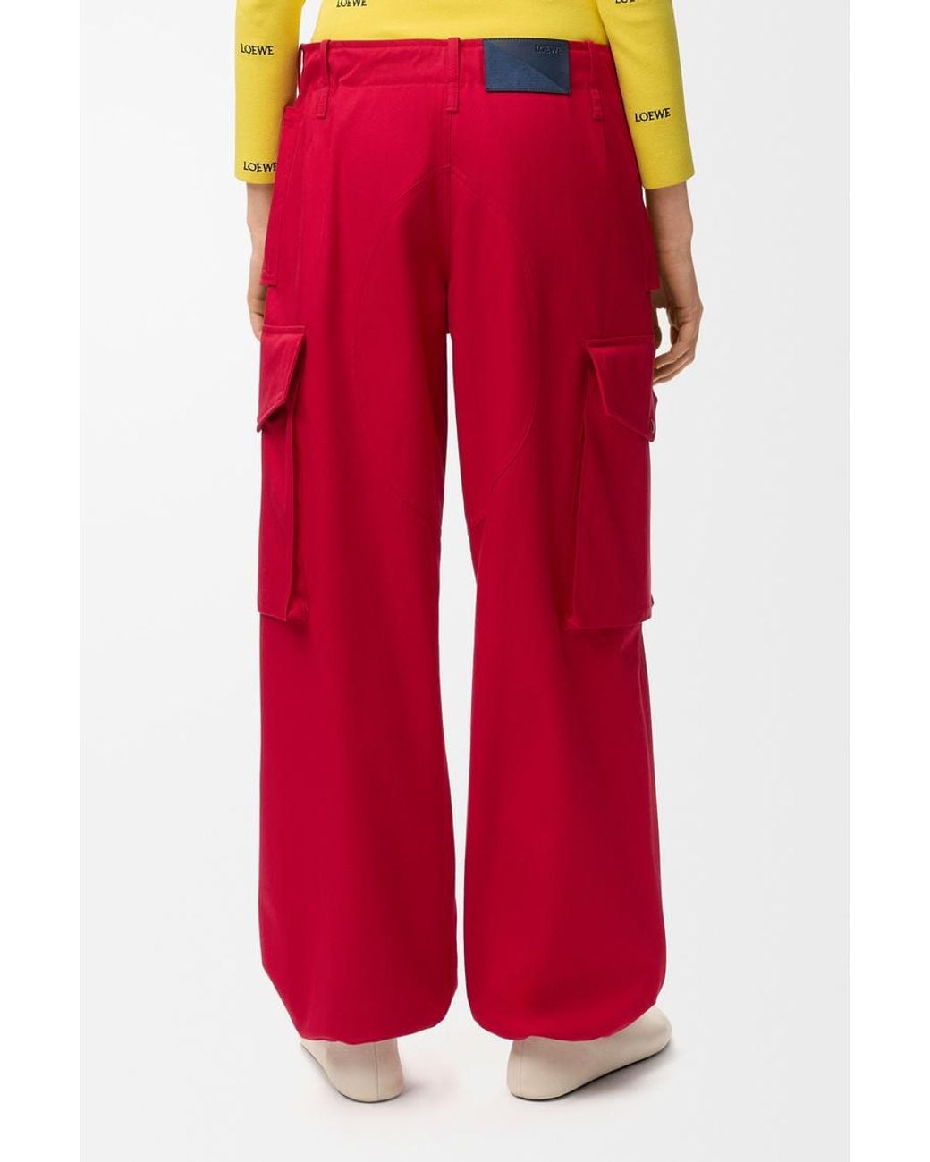 Loewe Red Belted Cargo Pants