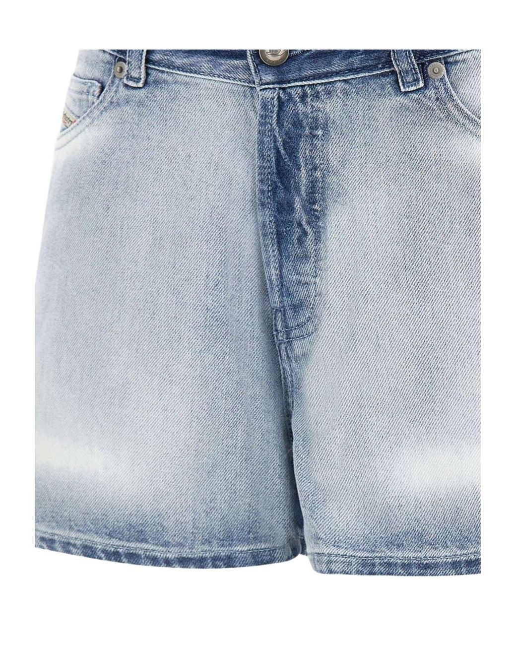 DIESEL Blue High-Rise Denim Shorts