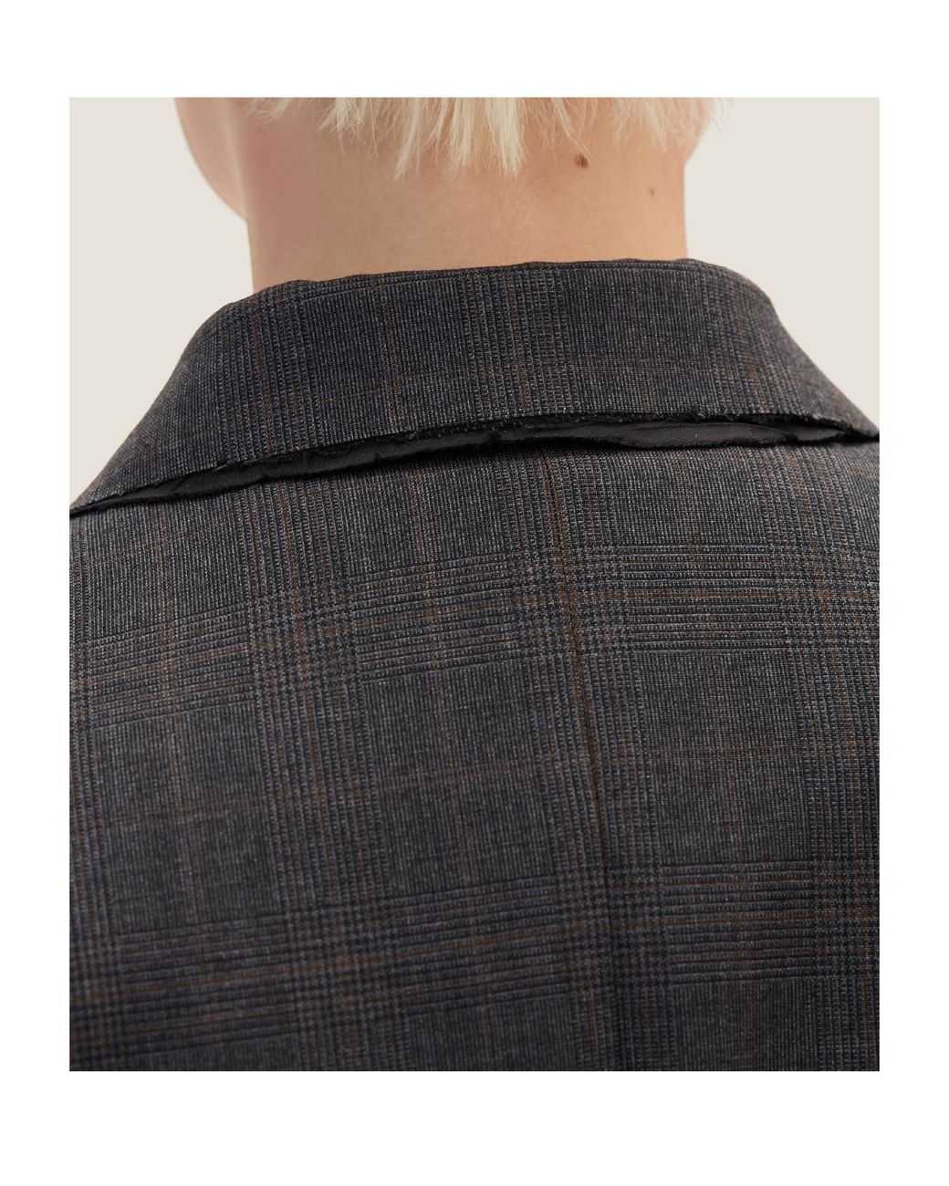 Miu Miu Black Single-Breasted Prince Of Wales Checked Jacket