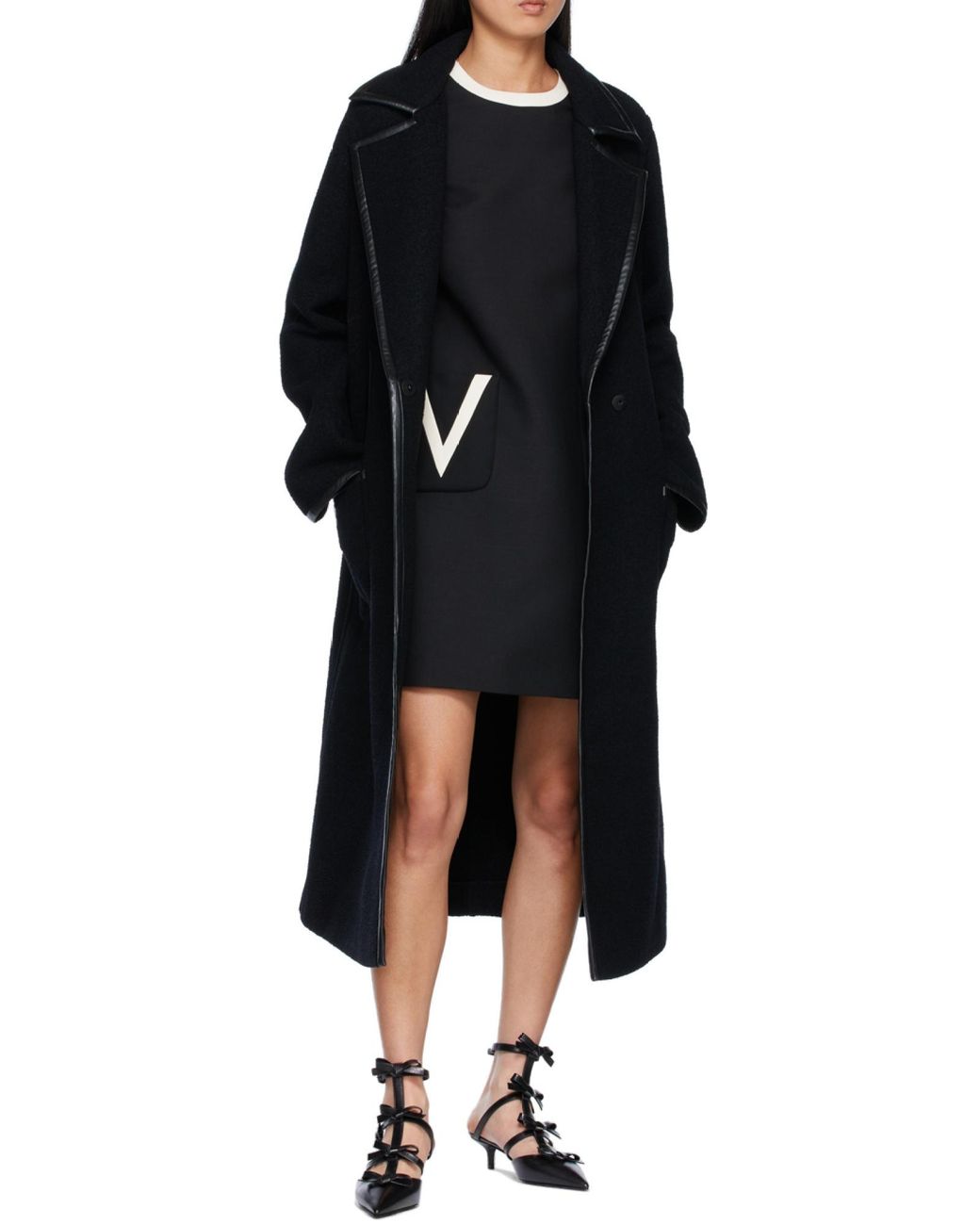 Valentino Blue Single-Breasted Coat