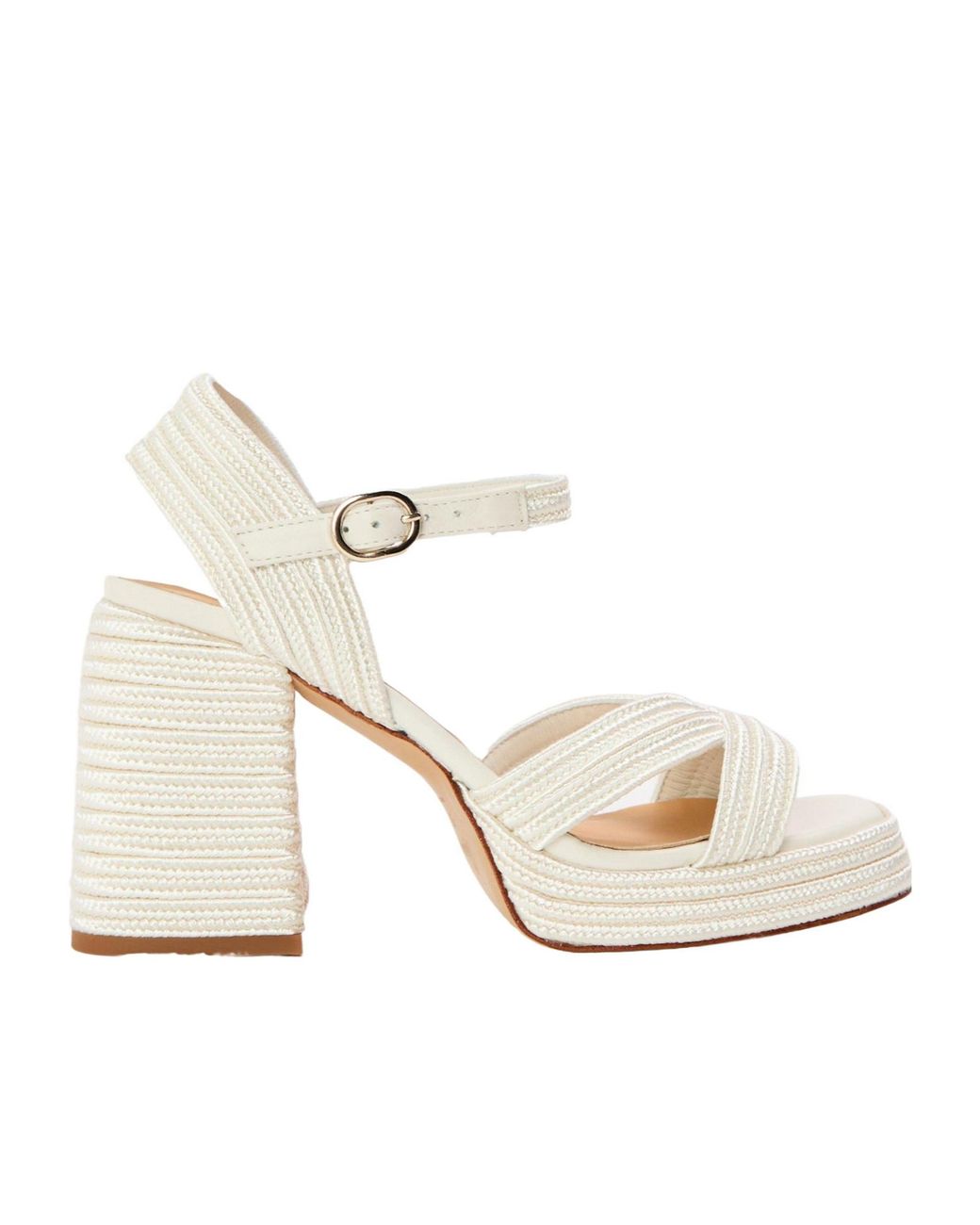 Castaner White Minimalist High-Heeled Sandals
