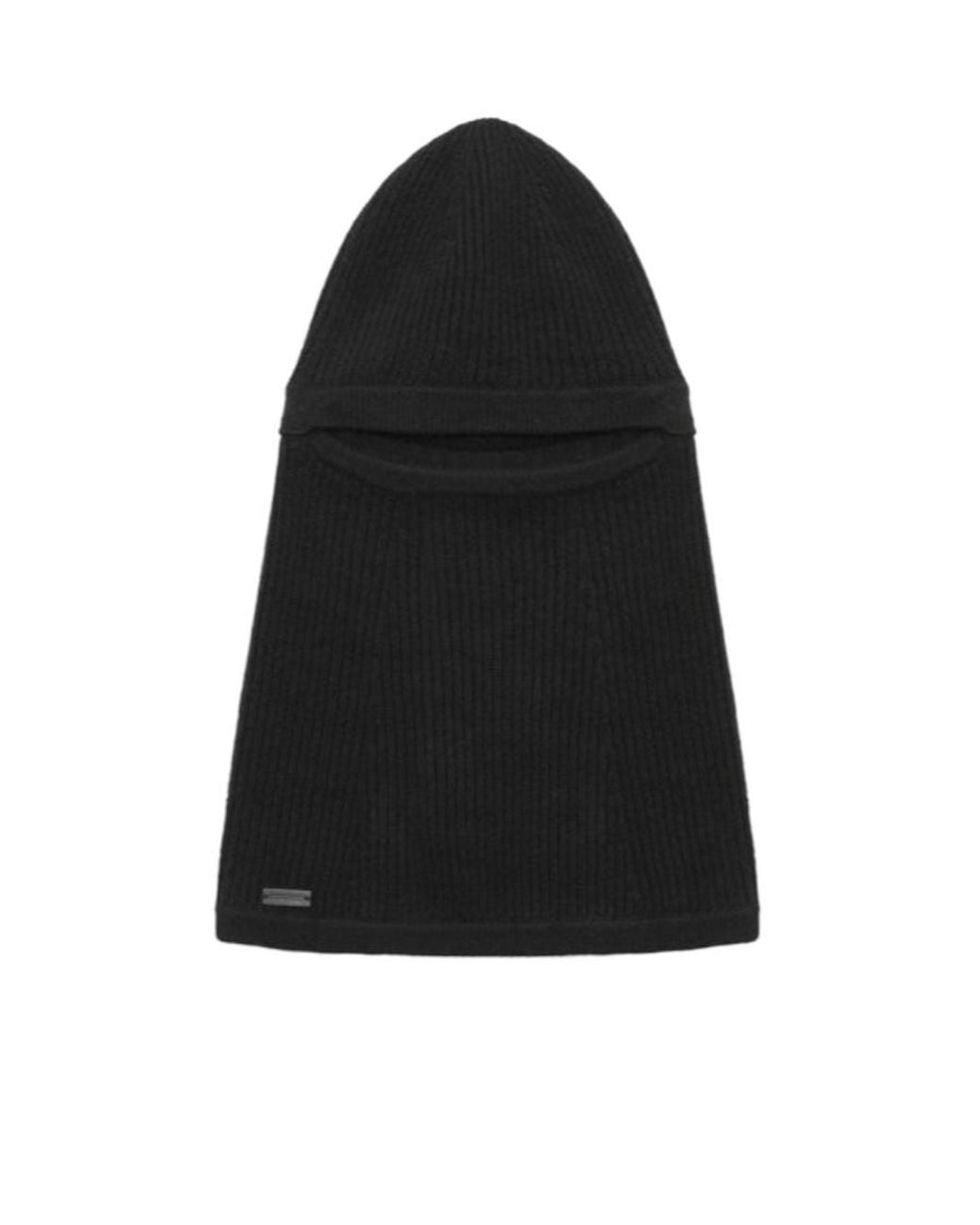 Saint Laurent Black Logo-Tag Balaclava