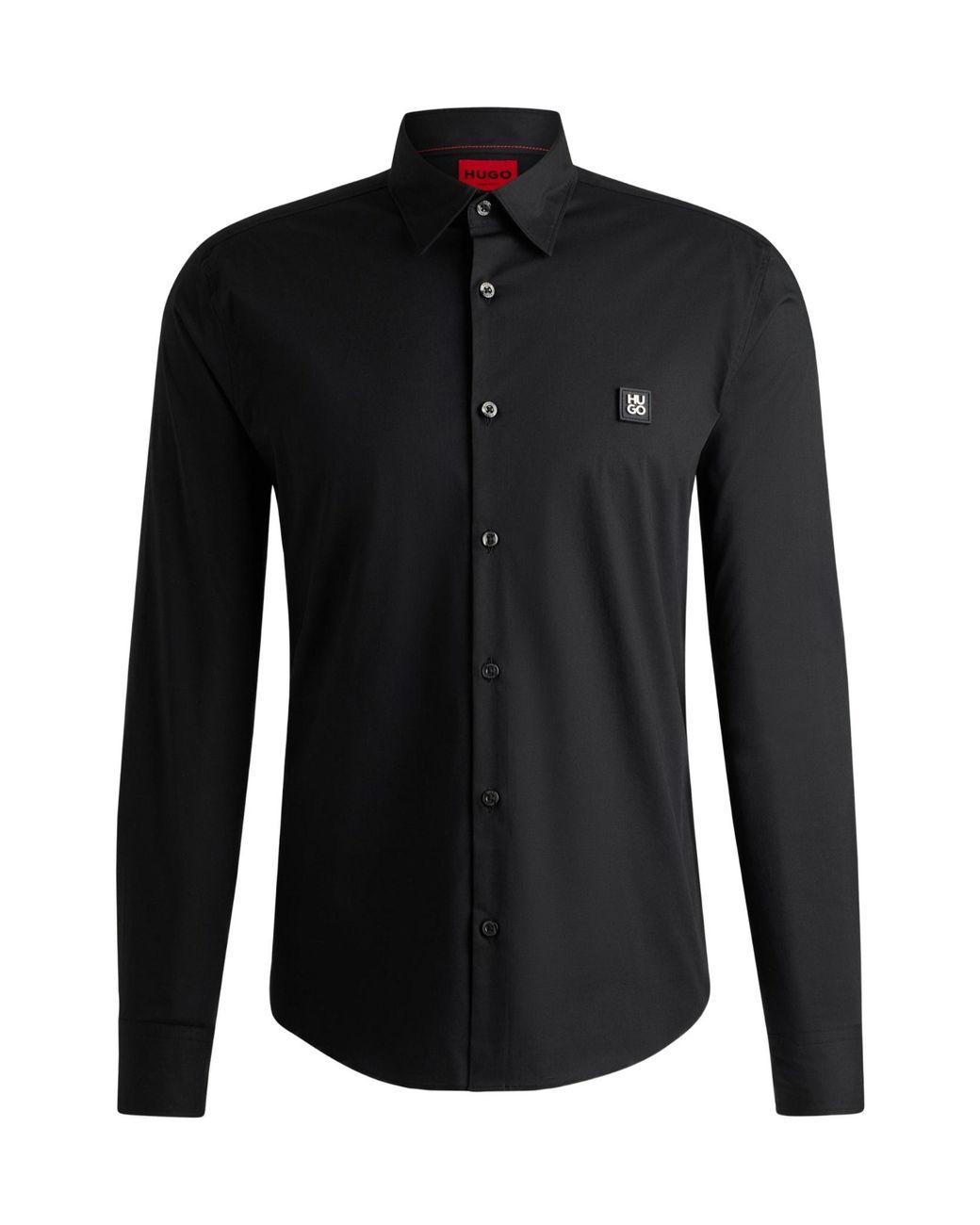 Boss Black Hugo Logo Patch Slim Fit Shirt for men
