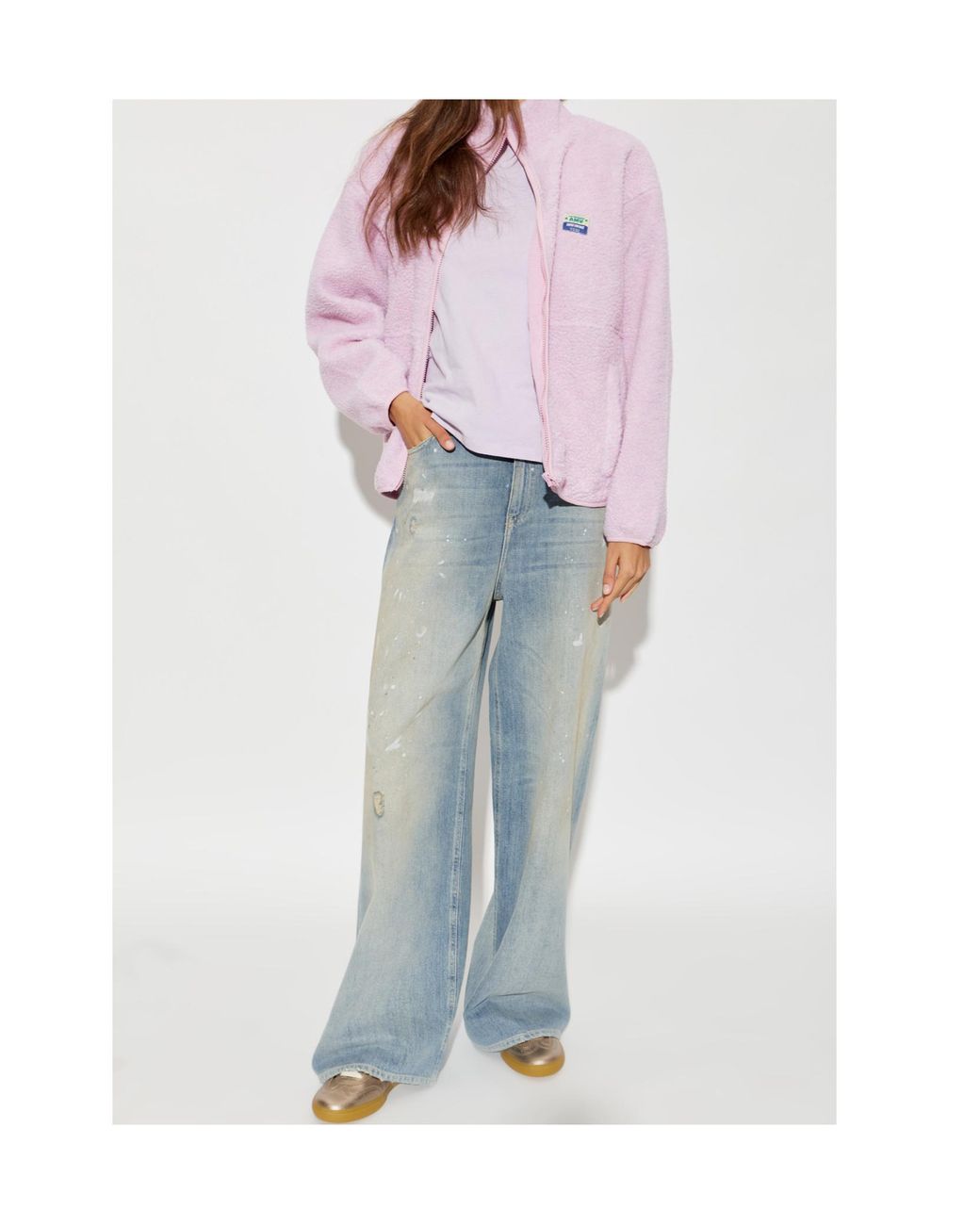 American Vintage Pink Super Vintage Fleece Jacket