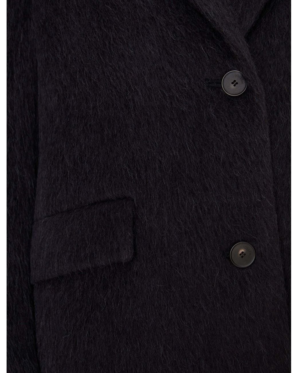 Joseph Black Single-Breasted Coat