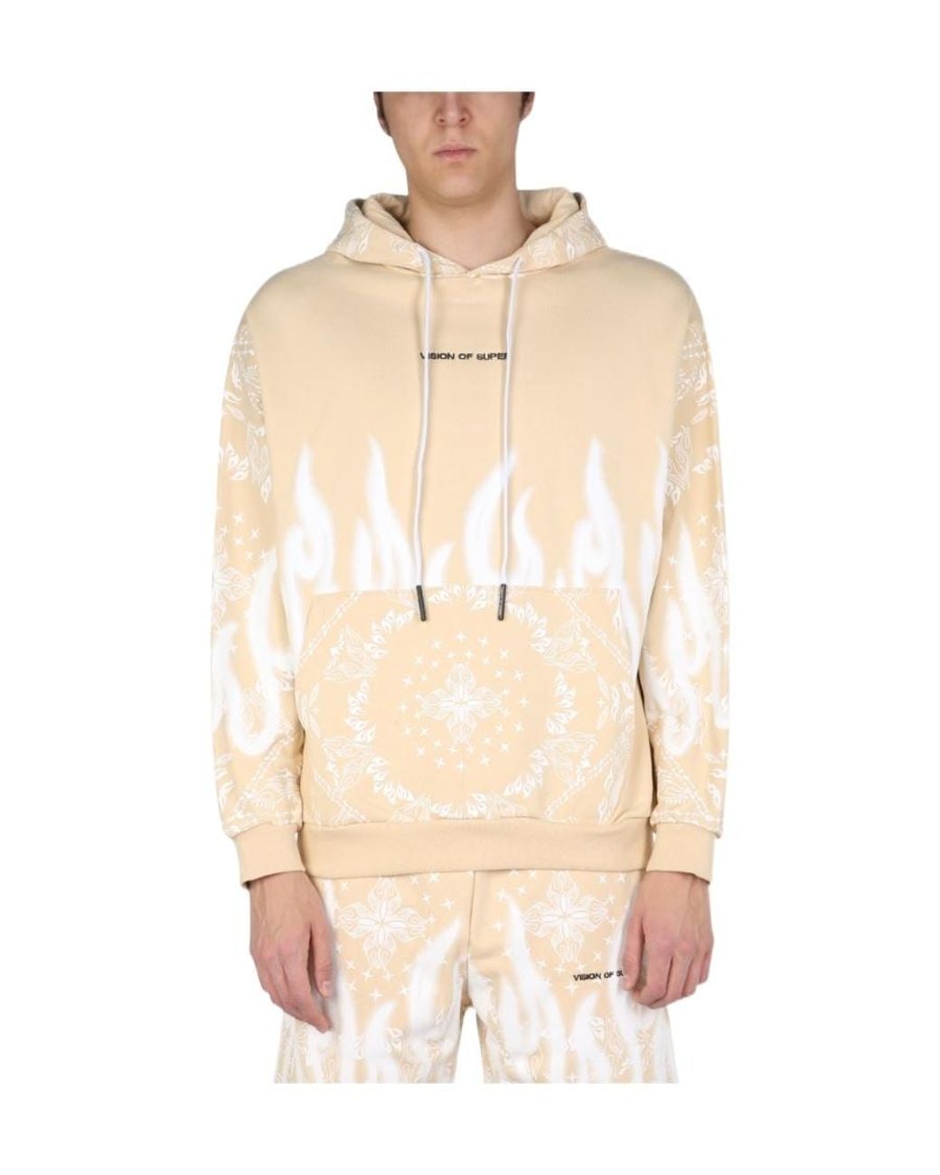 Vision Of Super Natural Printed Drawstring Hoodie for men