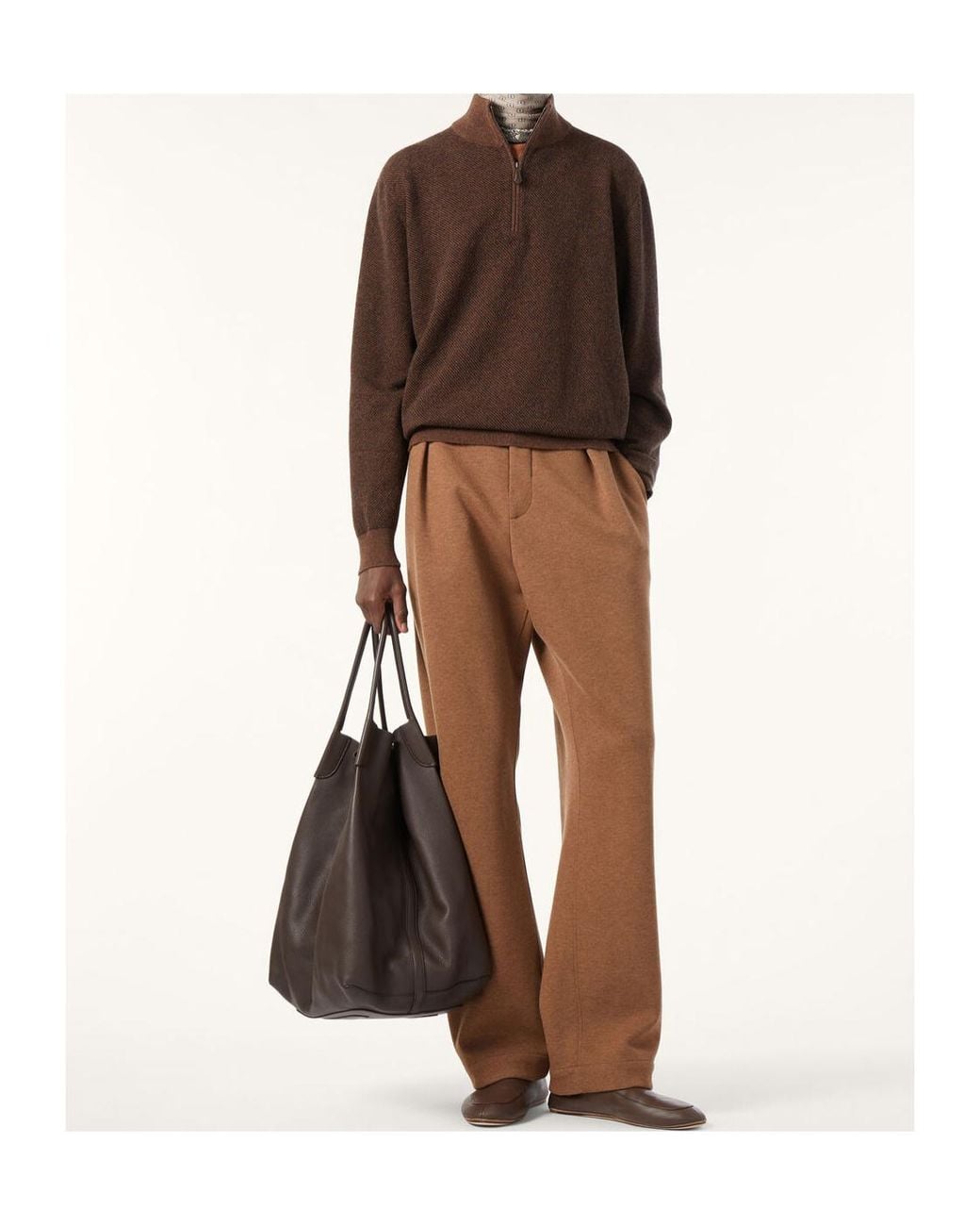 Loro Piana Brown Roadster Sweater for men