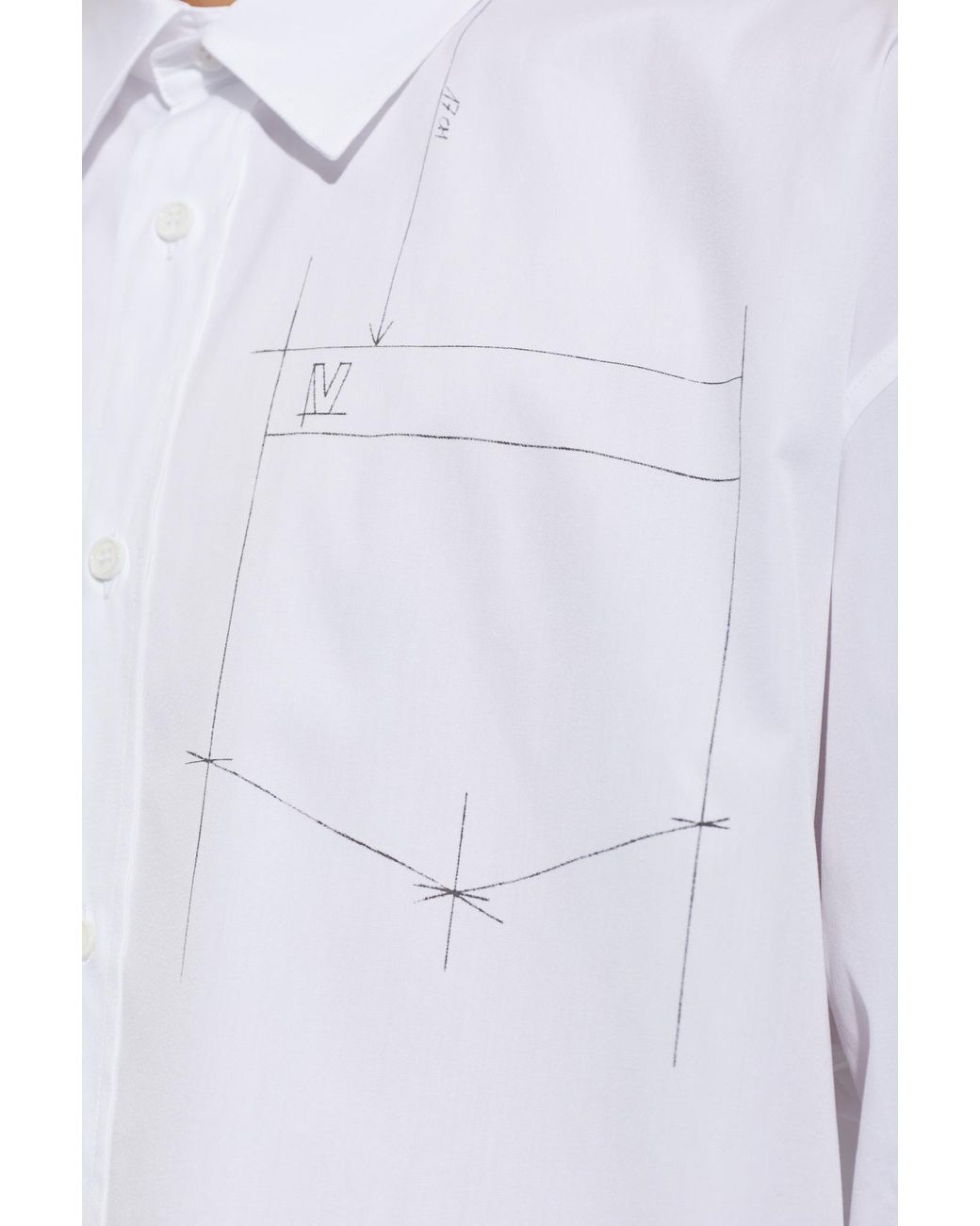 Vetements White Sketch Print Shirt for men
