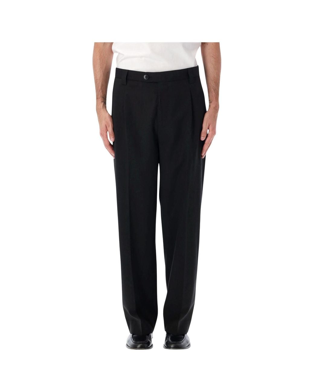 mfpen Black Service Pleated Pants for men