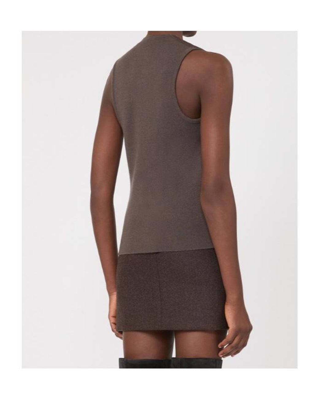 Max Mara Brown Potenza Wrap Knitted Gilet