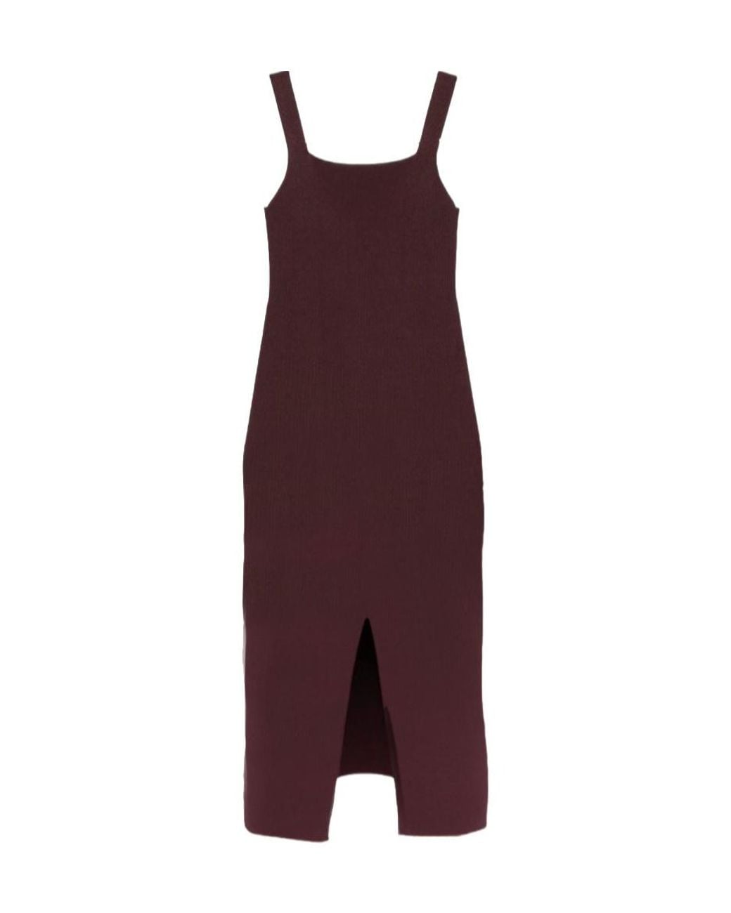 Khaite Purple Knitted Dixi Midi Dress
