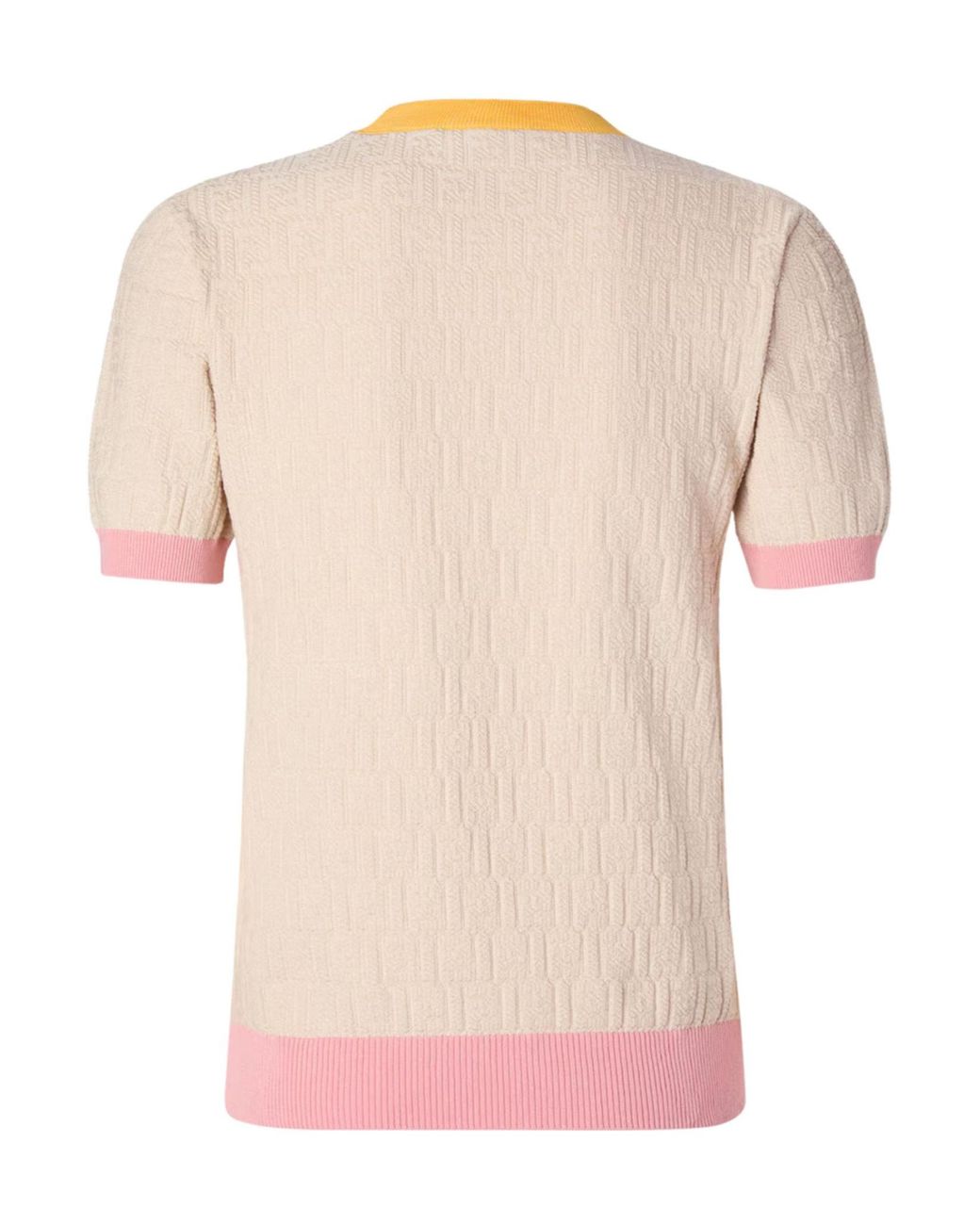Fendi Natural Logo Detailed Short-Sleeved Jumper