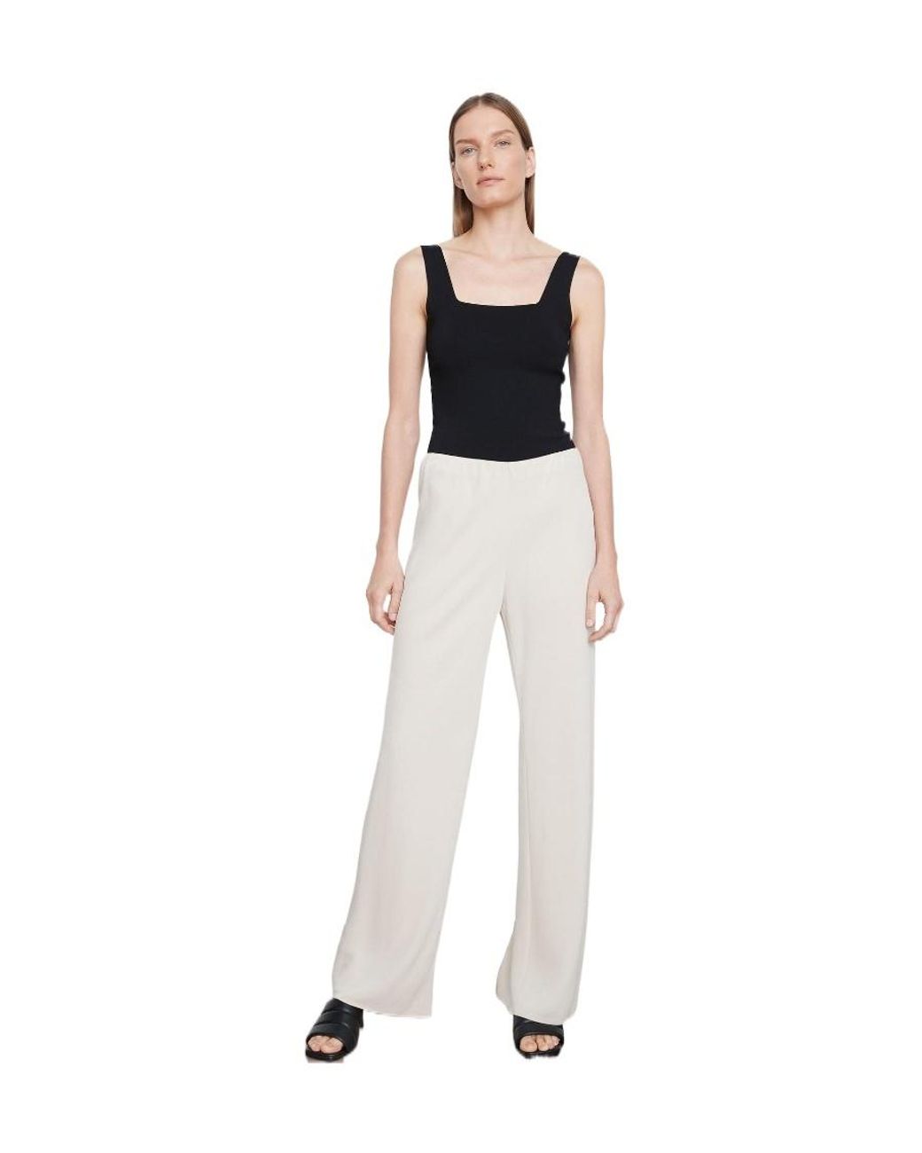 Vince Natural Tailored Wide-Leg Trousers