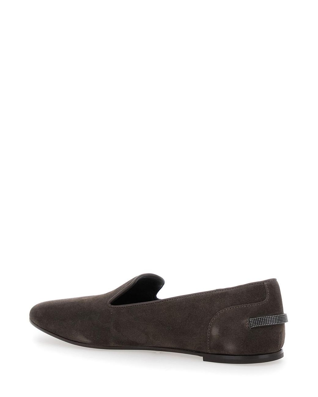 Brunello Cucinelli Brown Slip-On Loafers
