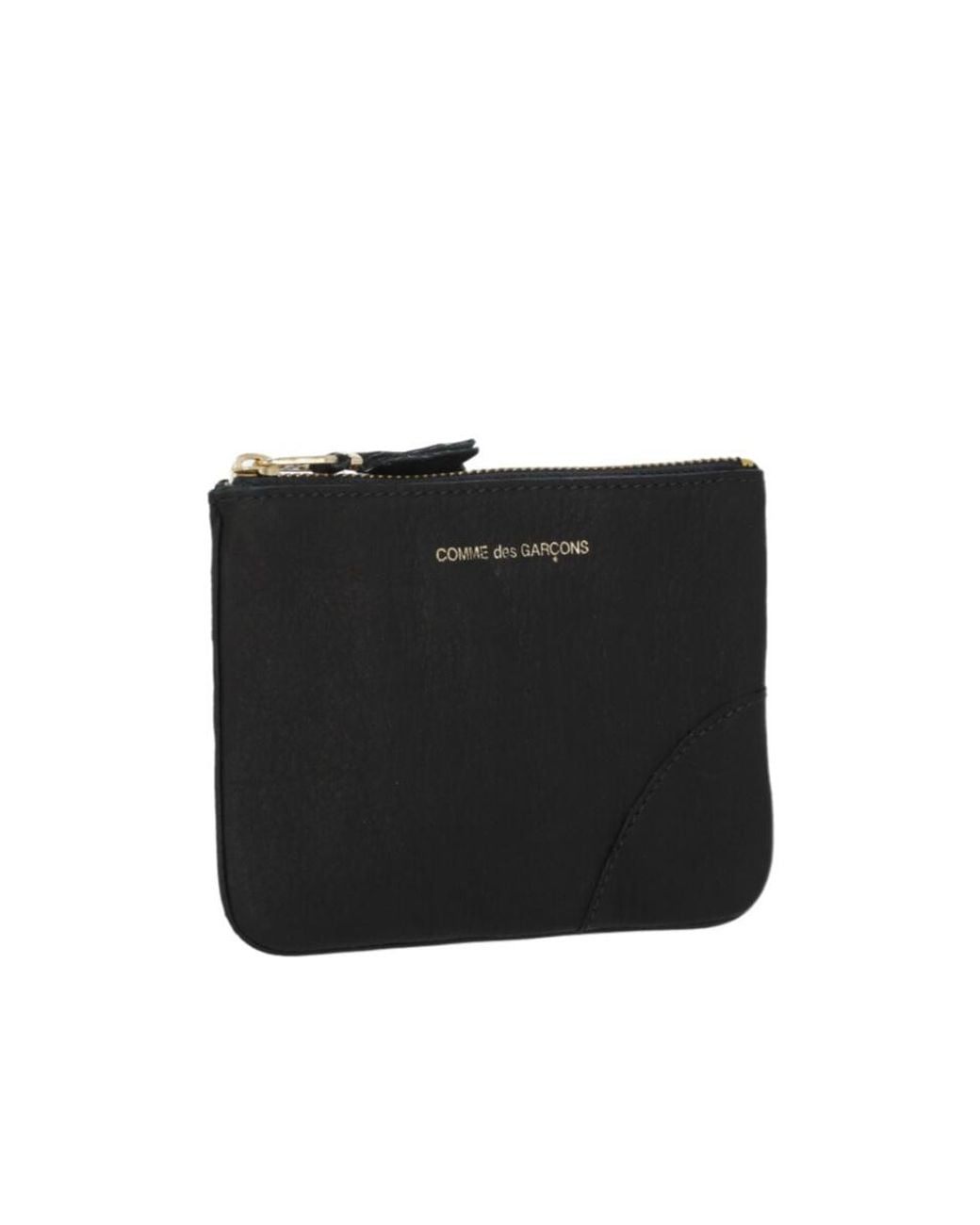 Comme des Garçons Black Comme Des Garçons Wallet Logo Printed Zip-Up Wallet for men