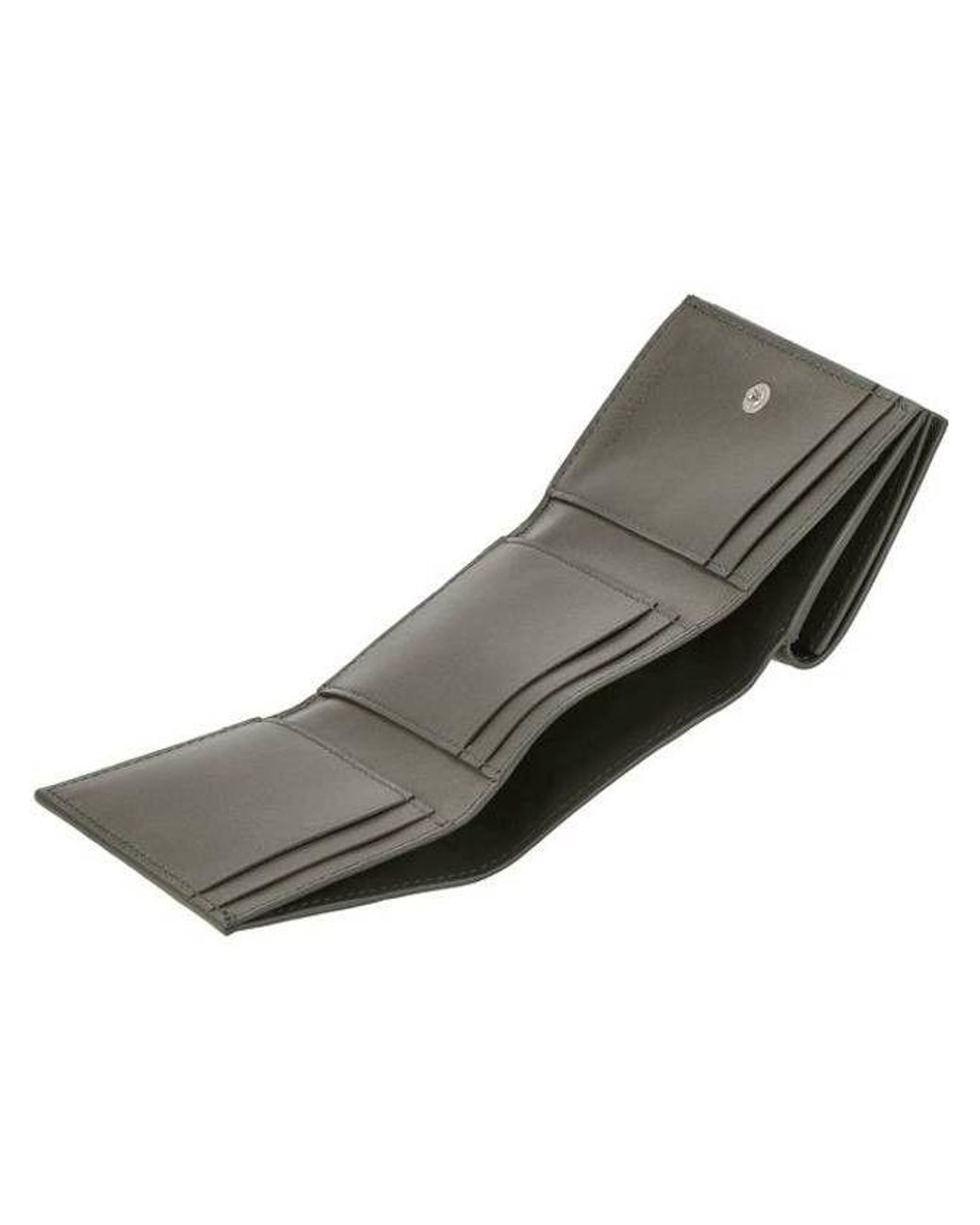 Bottega Veneta Gray Intrecciato 3-Fold Wallet