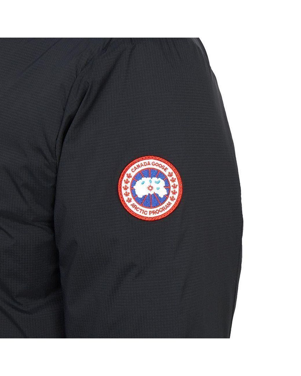 Canada Goose Black Lodge Zip-Up Down Jacket for men
