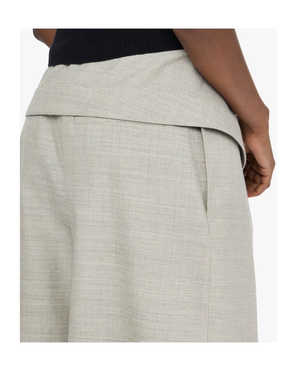 J.W. Anderson Gray Wrap-Front Pleated Trousers