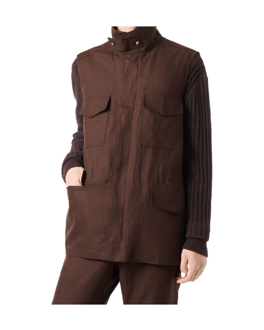 Loro Piana Brown Traveller Vest for men