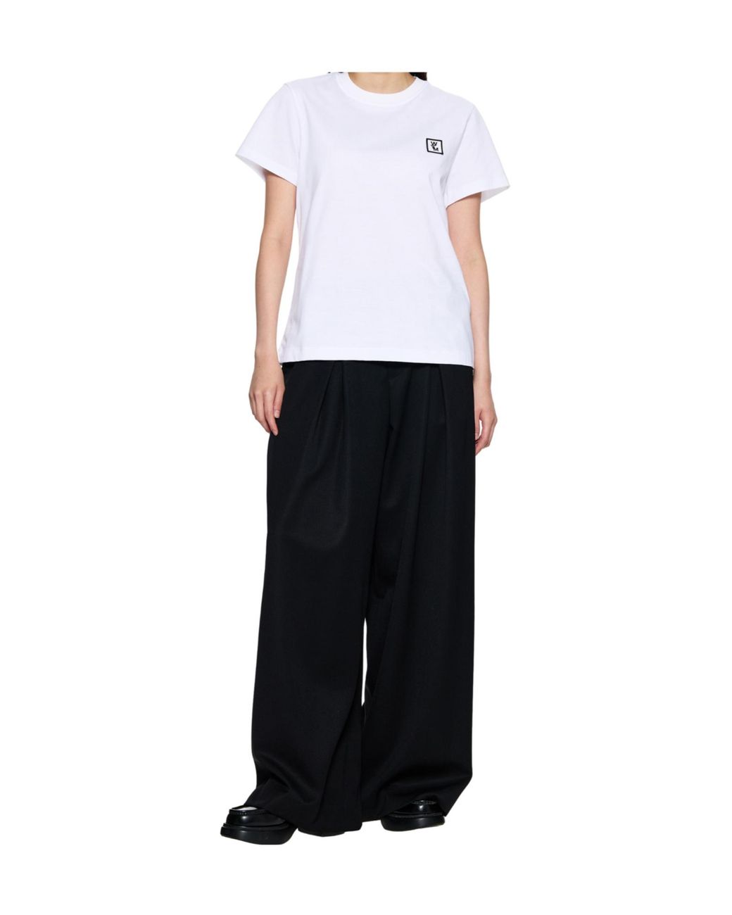 Wooyoungmi White Logo Crew Neck T-Shirt
