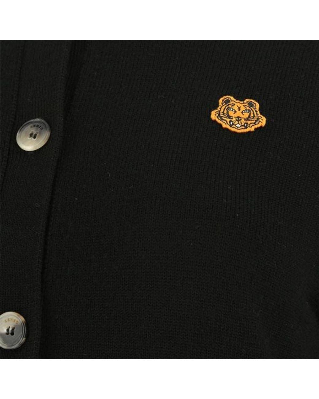 KENZO Blue Logo-Patch Cardigan