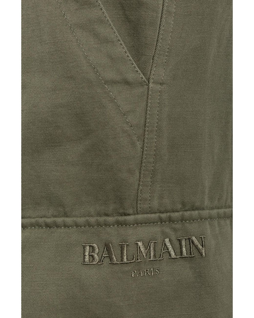 Balmain Green Utility Cargo Pants for men