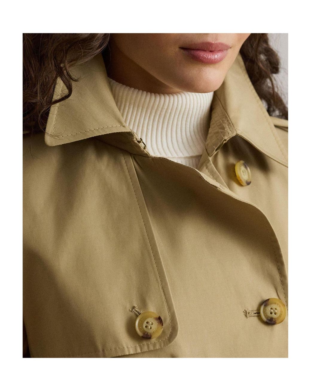Ralph Lauren Natural Double-Breasted Trench Coat