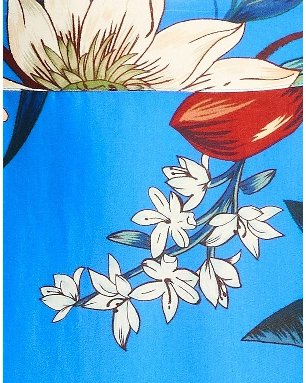 Farm Rio Blue Floral Midi Skirt