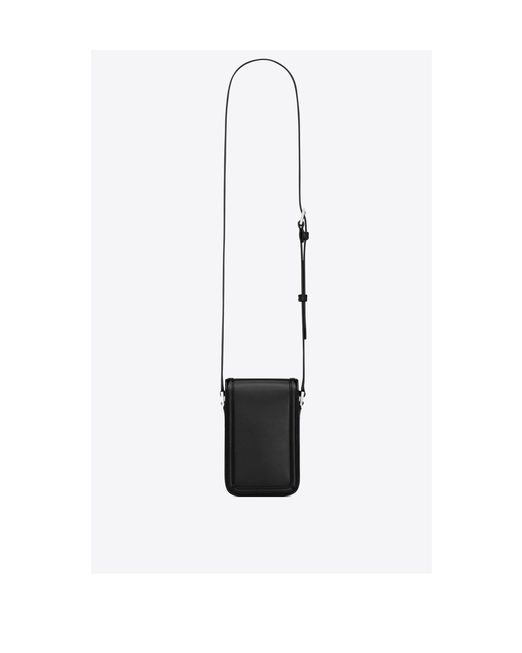 Saint Laurent White Logo Plaque Foldover Top Phone Case for men
