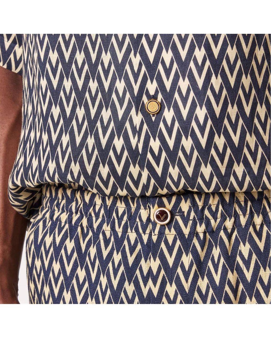 Valentino Blue Printed Graphic Shorts for men