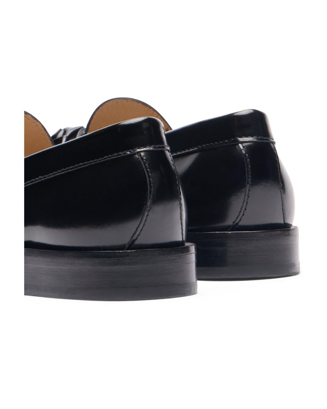 Stuart Weitzman Black Round Head Loafer Shoes