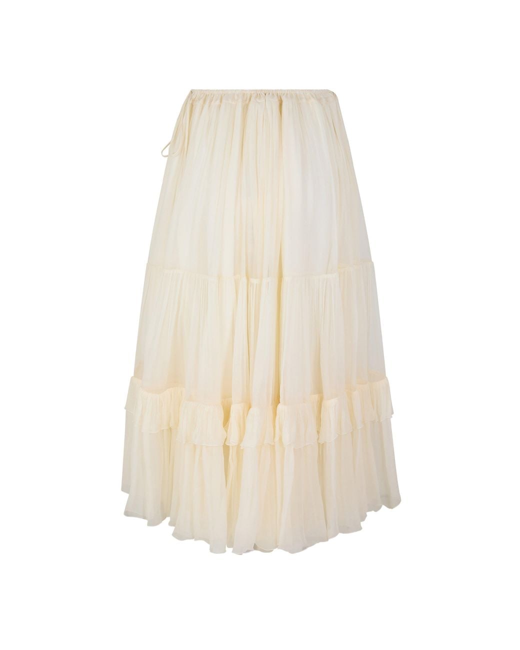 Chloé White A Light And Airy Snow Gauze Skirt
