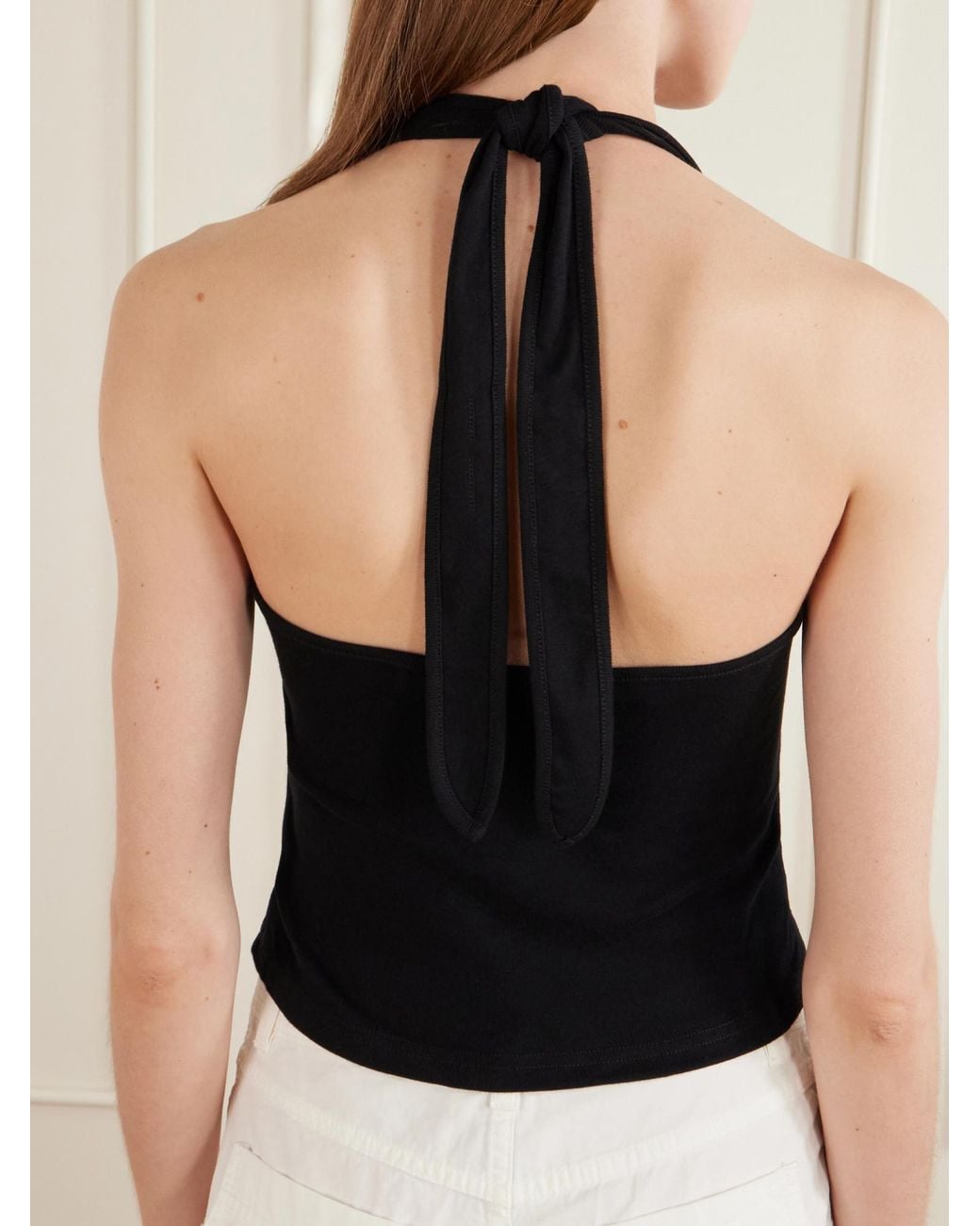 Matteau Black Tie--Jersey Halterneck Tank