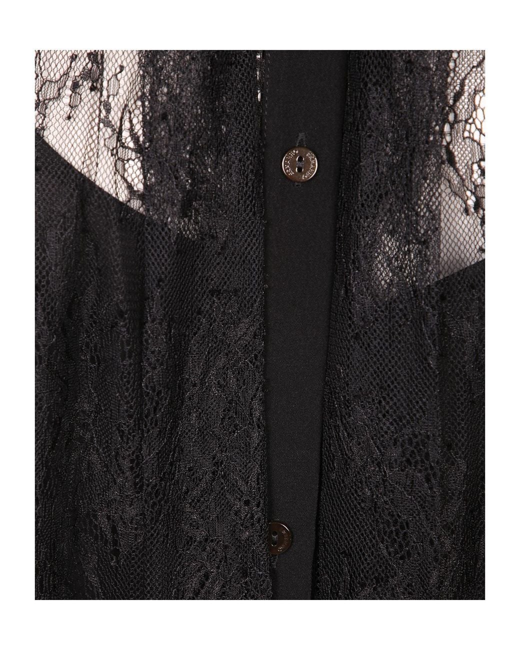 ERMANNO FIRENZE Black Lace Shirt With Ties