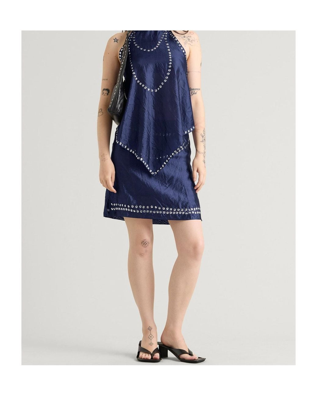 GIMAGUAS Blue Studded Skirt