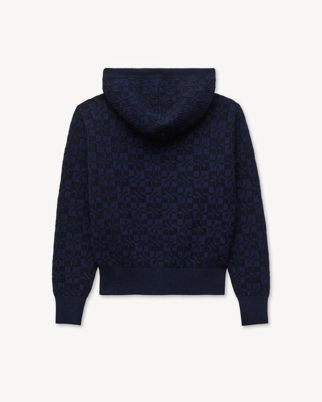 KENZO Blue 'Gram' Knitted Zip-Up Cardigan