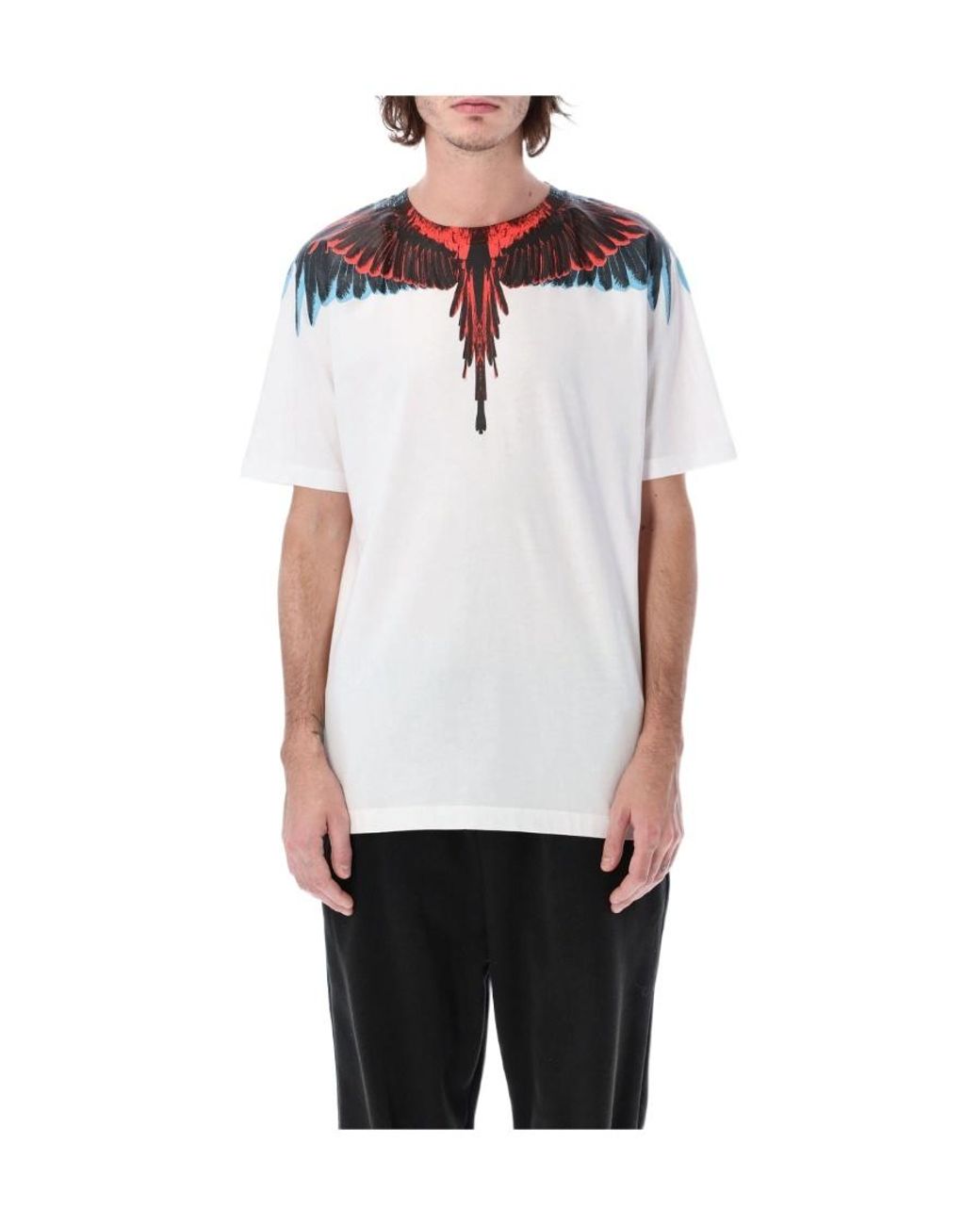 Marcelo Burlon White County Of Milan Icon Wings Printed Crewneck T-Shirt for men