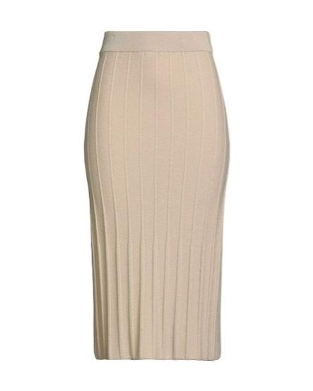 Max Mara Natural Lightweight Knit Midi Skirt