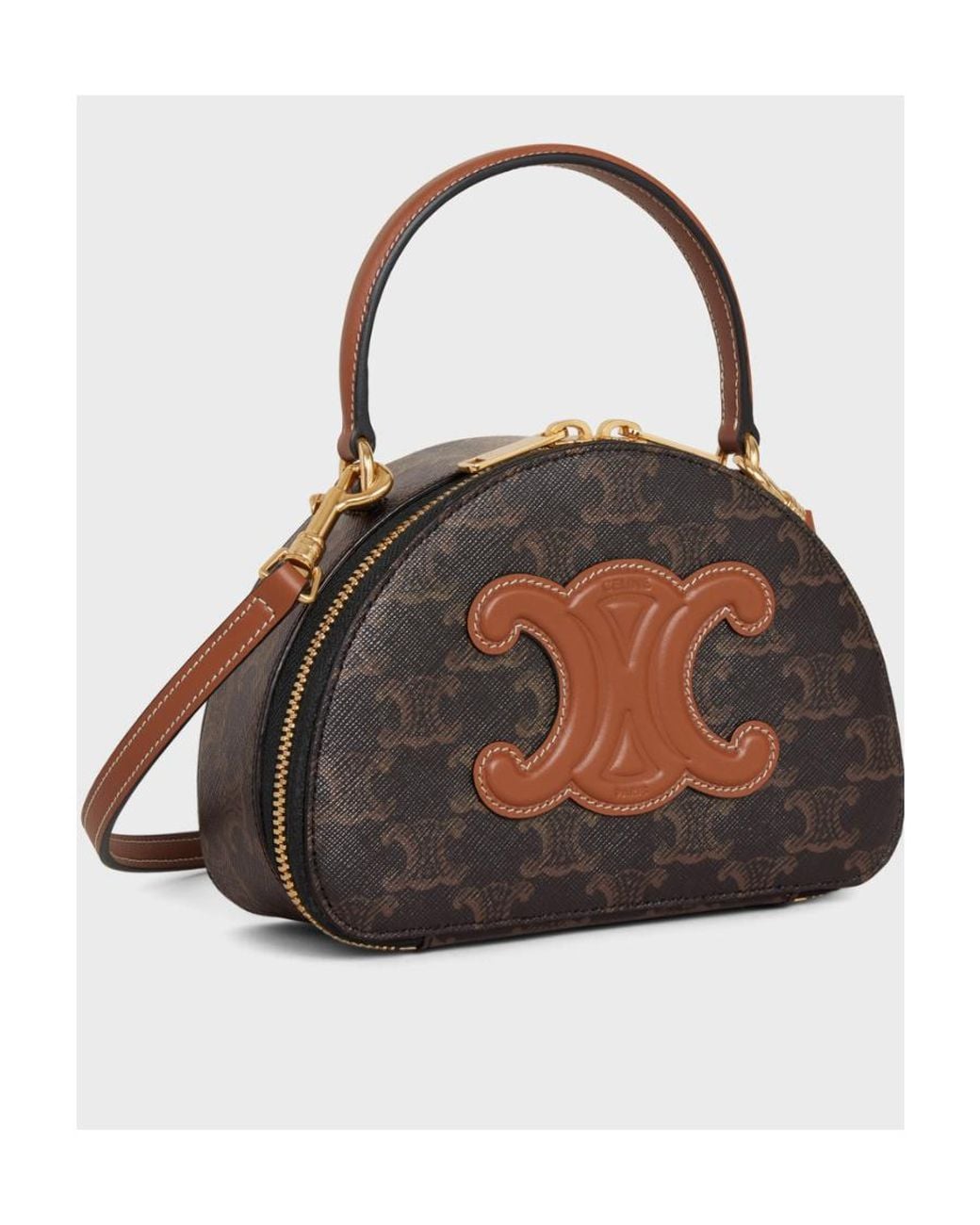 Céline Black Half Moon Case Cuir Triomphe